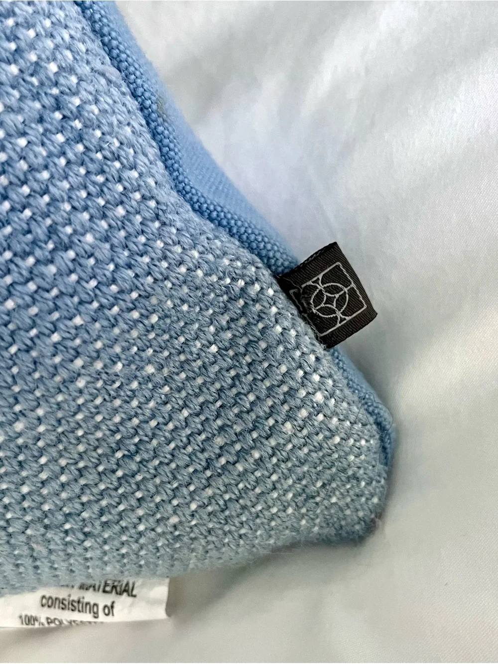 Becki Owens Signature Blue/White Basketweave 20x20 Throw Pillow